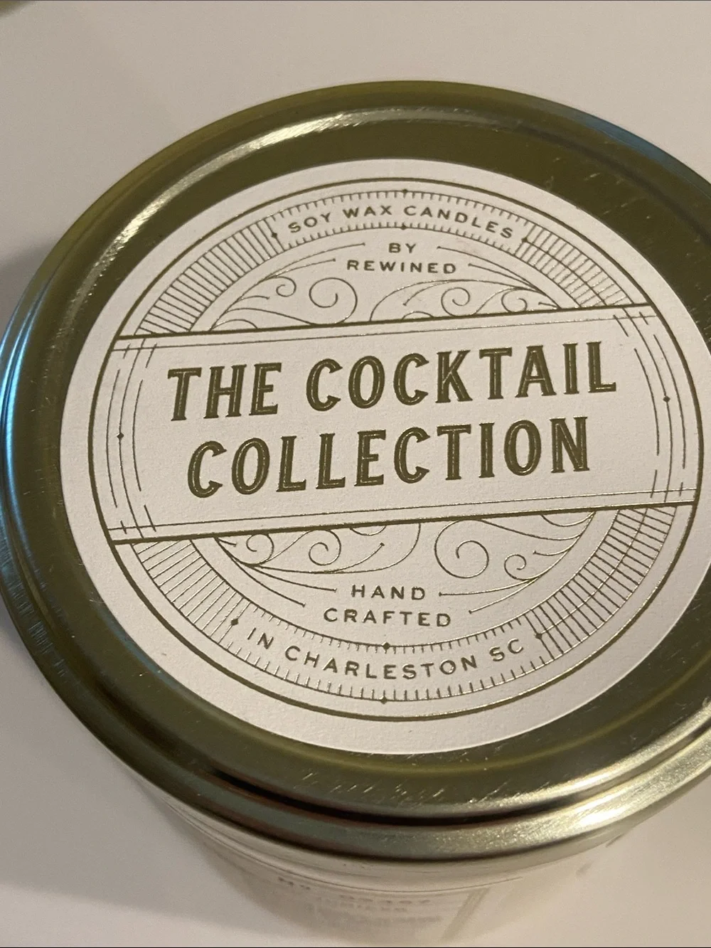 Rewined Candle - The Cocktail Collection French 75 NEW 20 oz in glass container.